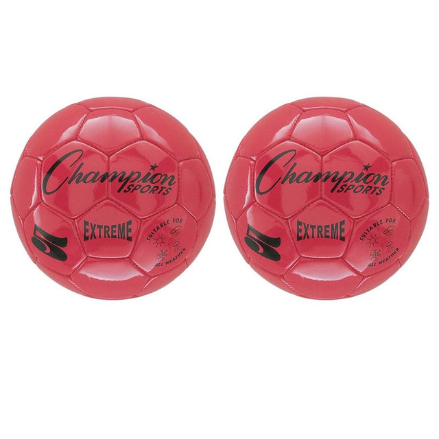 CHAMPION SPORTS Champion Sports Extreme Soccer Ball, Size 5, Red, Pack of 2