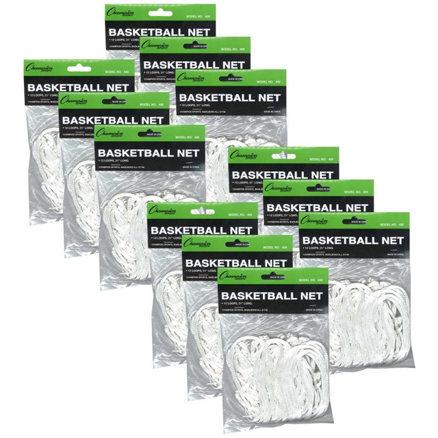 CHAMPION SPORTS Champion Sports Economy Basketball Net, 4mm, Pack of 12