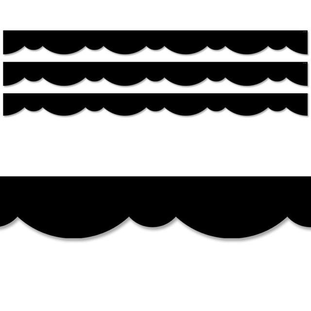 CREATIVE TEACHING PRESS Creative Teaching Press® Core Décor Black Stylish Scallops EZ Border, 48 Feet Per Pack, 3 Packs