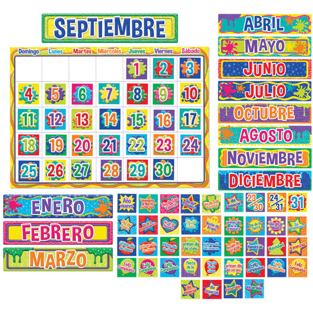 EUREKA Eureka® Color My World Spanish Calendar Bulletin Board Sets