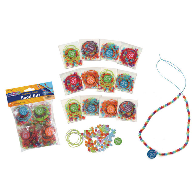 DIXON TICONDEROGA CO Creativity Street® 100 Days of School Bead Kits, Assorted Sizes, 12 Kits