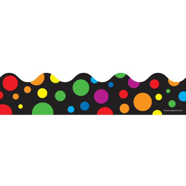 CARSON DELLOSA EDUCATION Carson Dellosa Education Big Rainbow Dots Scalloped Border, 39 Feet