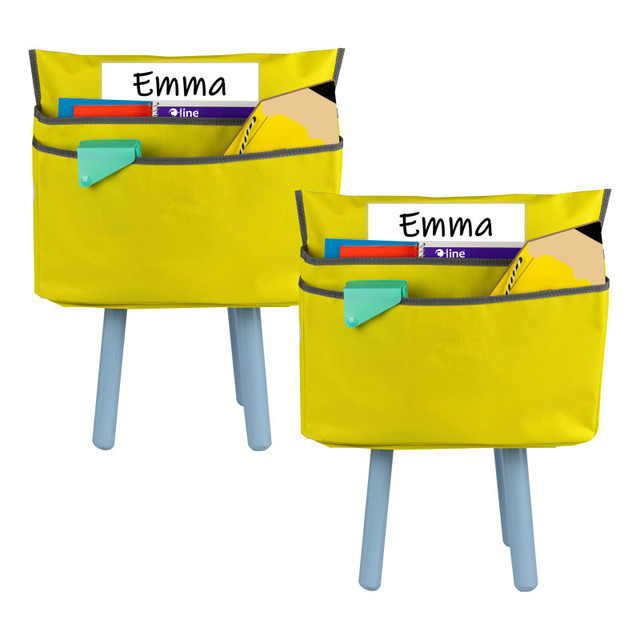 C-LINE PRODUCTS INC C-Line® Small Chair Cubbie™, 12", Sunny Yellow, Pack of 2