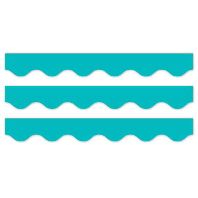 CREATIVE TEACHING PRESS Creative Teaching Press® Core Decor Turquoise Wavy EZ Border, Bulletin Board Border, 48 Feet Per Pack, 3 Packs