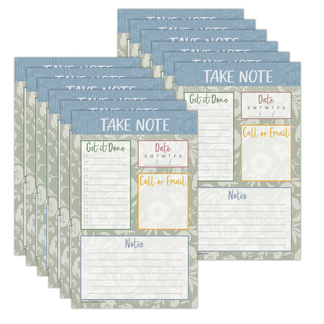 TEACHER CREATED RESOURCES Teacher Created Resources® Classroom Cottage Notepad, 50 Sheets, Pack of 12