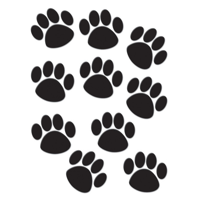 TEACHER CREATED RESOURCES Teacher Created Resources® Black Paw Prints Accents, Pack of 30
