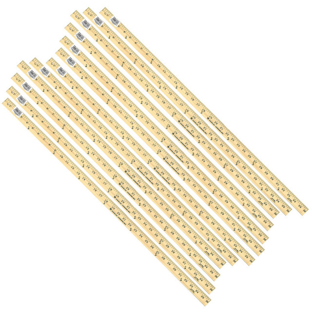 ADVANTUS Charles Leonard Wooden Yardstick, Pack of 12