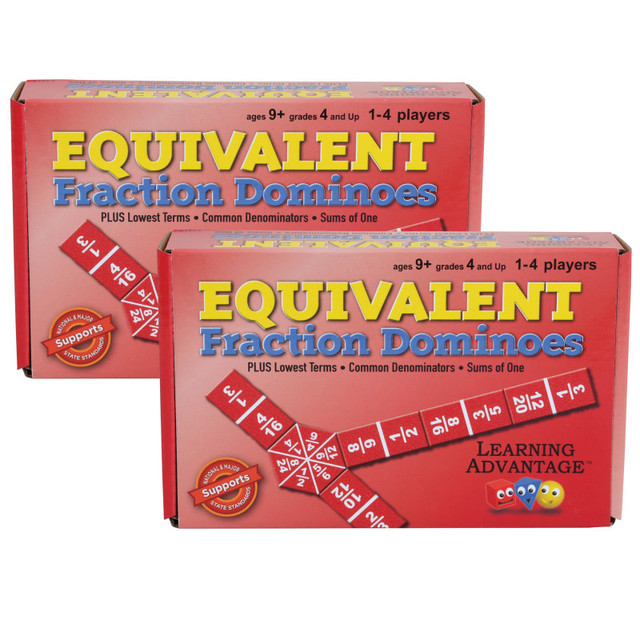 LEARNING ADVANTAGE Learning Advantage® Equivalent Fraction Dominoes, Pack of 2