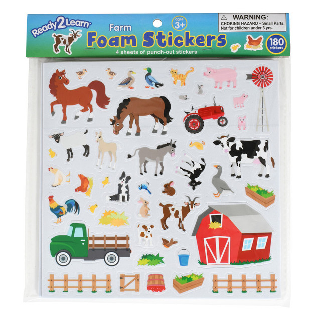 LEARNING ADVANTAGE READY 2 LEARN™ Foam Stickers - Farm