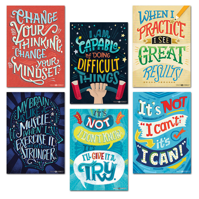 CREATIVE TEACHING PRESS Creative Teaching Press® Mindset Inspire U Poster 6-Pack