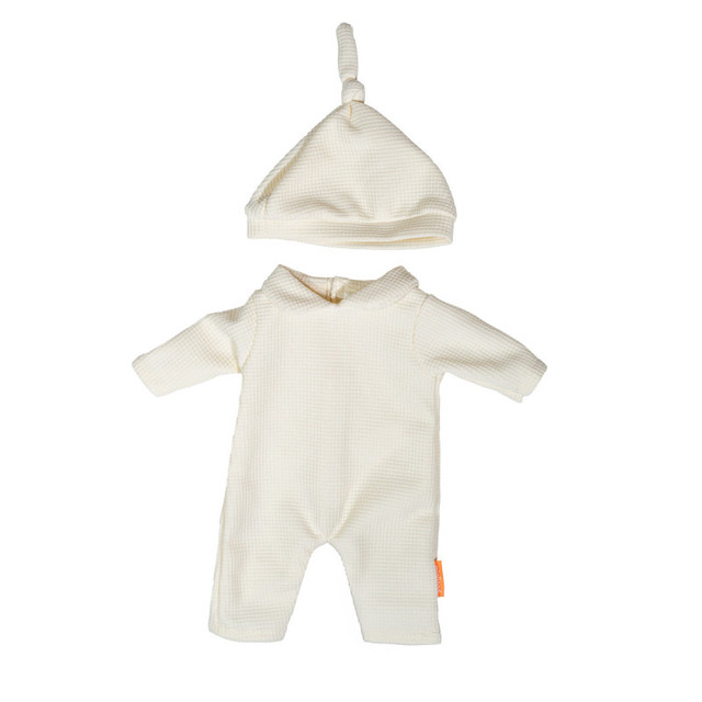 MINILAND EDUCATIONAL CORPORATION Miniland Beige Pajamas with Hat, 15"