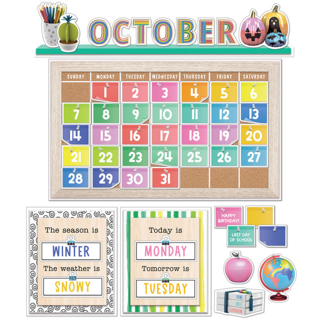 CARSON DELLOSA EDUCATION Happily Ever Elementary Creatively Inspired Calendar Bulletin Board Set