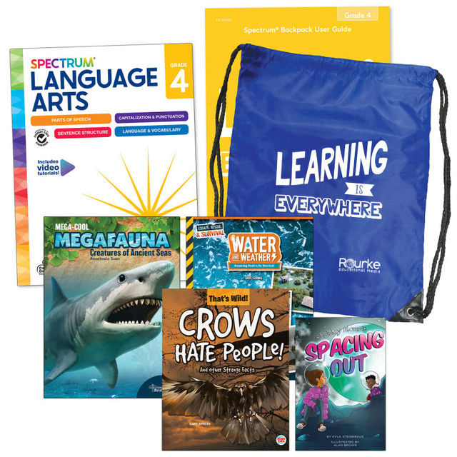 CARSON DELLOSA EDUCATION Spectrum® Language and Literacy Backpack, Grade 4