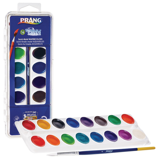 DIXON TICONDEROGA CO Prang® Semi-Moist Washable Watercolor Set, 16 Colors