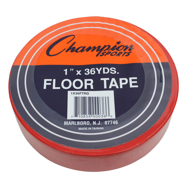 CHAMPION SPORTS Champion Sports Floor Marking Tape, 1" x 36 yd, Red