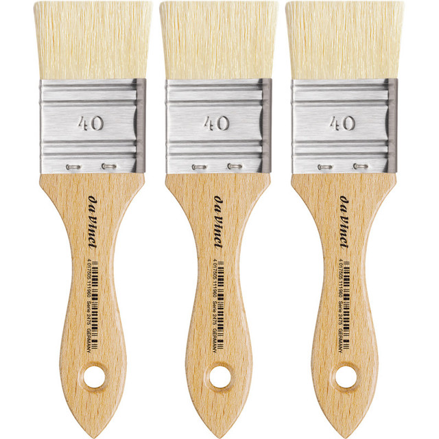 GREGORY DANIELS FINE ARTS INC da Vinci MAESTRO2 Mottler Brush, Natural Bristle, Acrylic & Oil, Flat, Series 2475, Size 40, Pack of 3