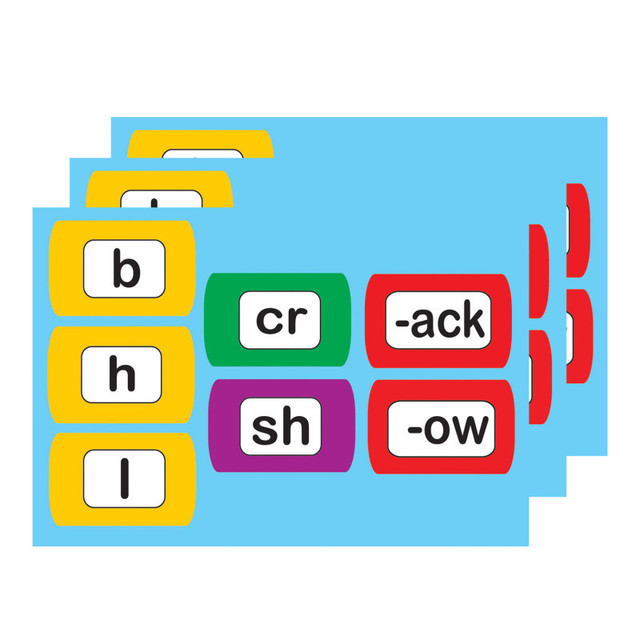 ASHLEY PRODUCTIONS Ashley Productions® Die-Cut Magnetic Foam Word Chunking, 100 Pieces Per Pack, 3 Packs