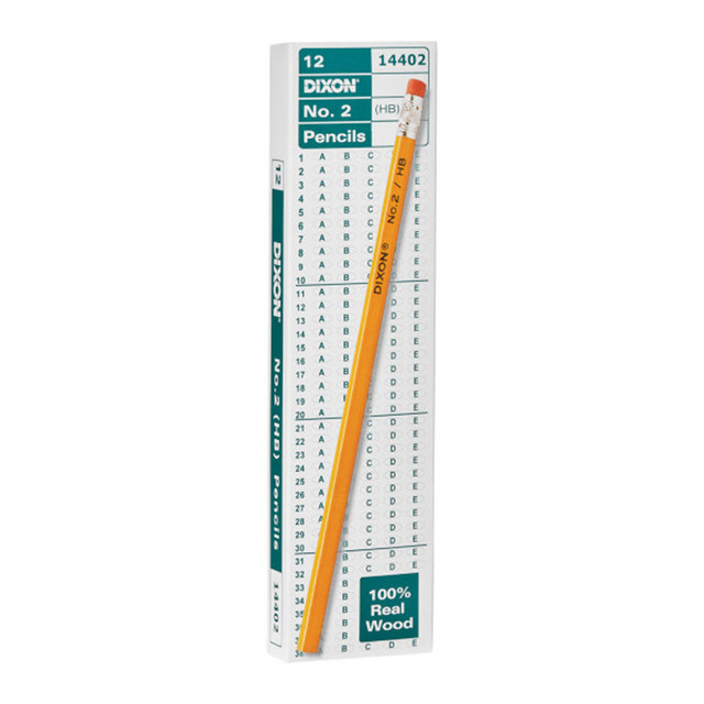 DIXON TICONDEROGA CO Dixon® No. 2 Pencils, Yellow, Box of 12
