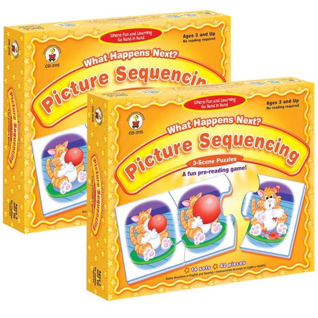 CARSON DELLOSA EDUCATION Carson Dellosa Education What Happens Next? Picture Sequencing Puzzle Game, Grade PK-K, Pack of 2