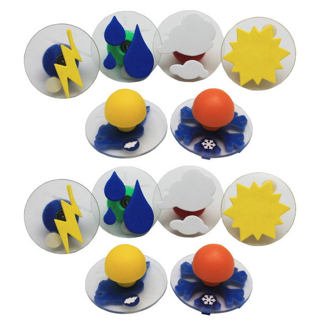LEARNING ADVANTAGE READY 2 LEARN™ Giant Stampers - Weather Patterns - 6 Per Set - 2 Sets