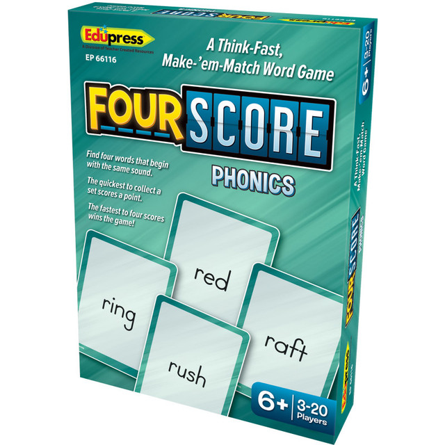 TEACHER CREATED RESOURCES Teacher Created Resources® Four Score Card Game: Phonics