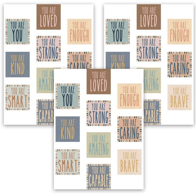 TEACHER CREATED RESOURCES Teacher Created Resources® Everyone is Welcome Positive Affirmations Accents, 30 Per Pack, 3 Packs