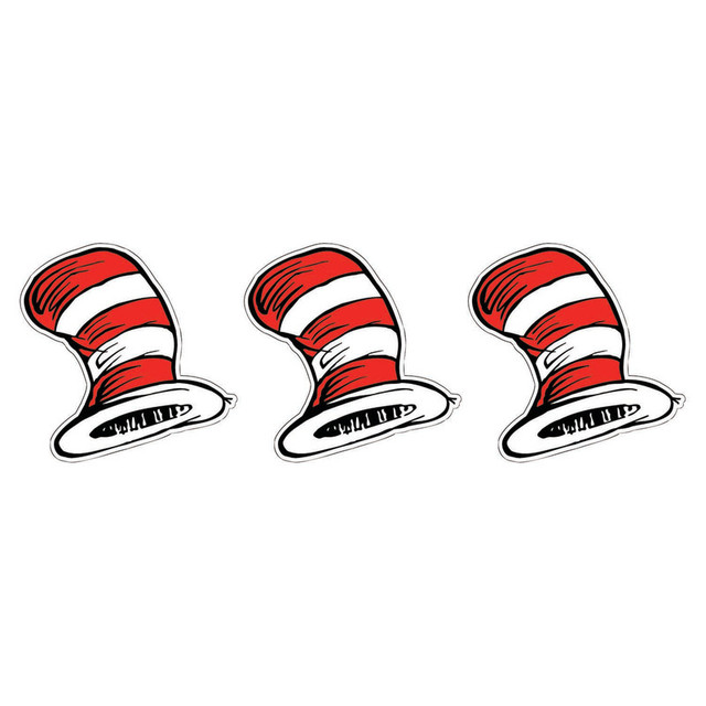 EUREKA Eureka® The Cat in the Hat™ Hats Paper Cut Outs, 36 Per Pack, 3 Packs