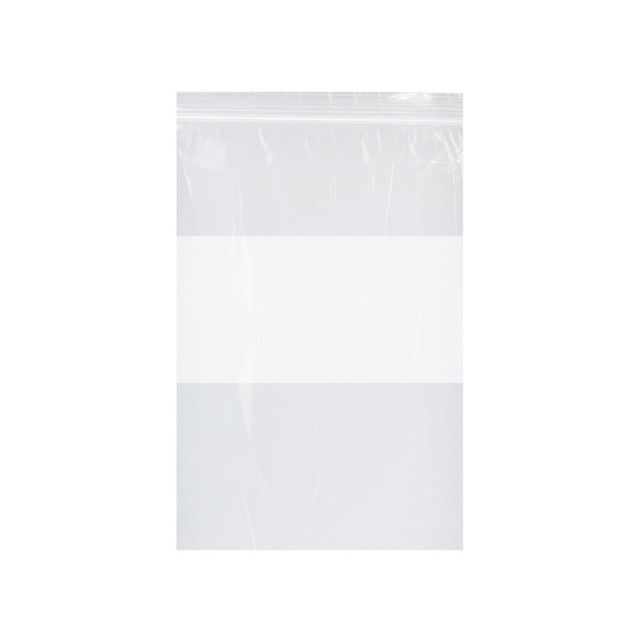 Dukal Corporation  ZIP810WB Zip Bag, Clear with White Block, 2 mil, 8" x 10", 1000/cs