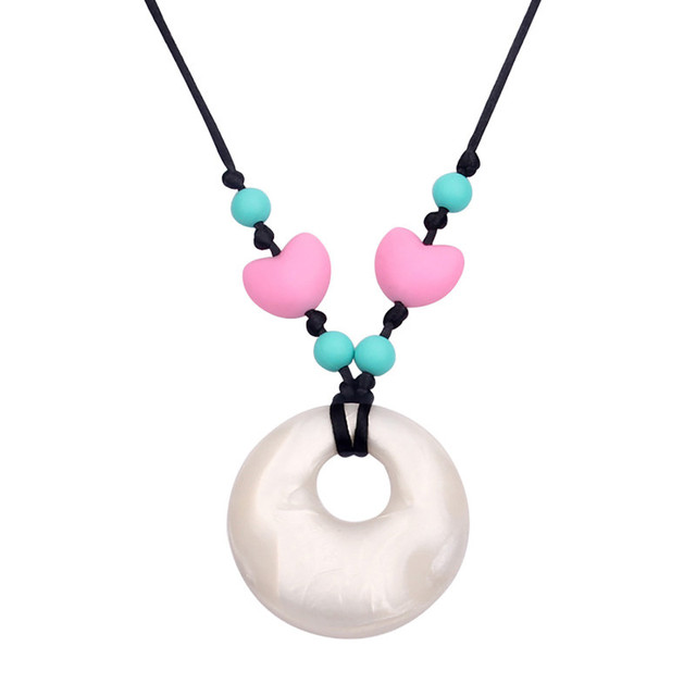 THE PENCIL GRIP The Pencil Grip™ Silicone Heart Style Teething Necklace