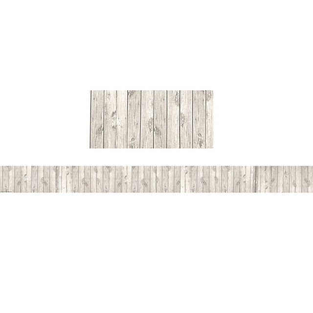 TEACHER CREATED RESOURCES Teacher Created Resources® White Wood Design Straight Border Trim, 35 Feet