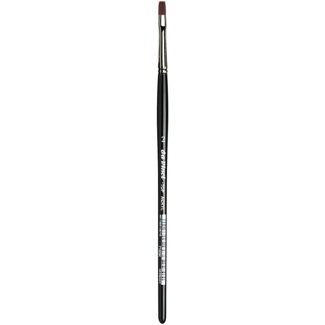 GREGORY DANIELS FINE ARTS INC da Vinci TOP-ACRYL Bright Red-Brown Brush, Synthetic, Acrylic & Oil, Flat, Series 7185K, Size 2