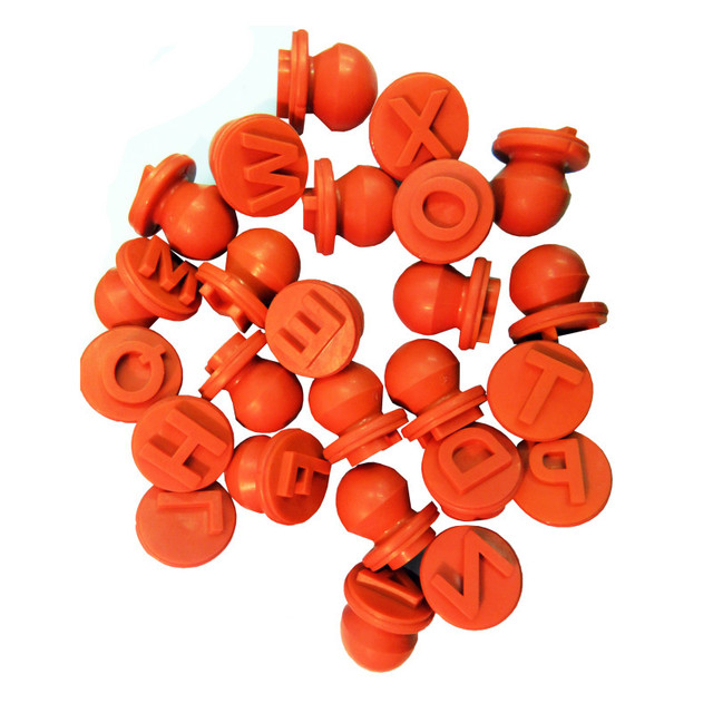 LEARNING ADVANTAGE READY 2 LEARN™ Easy Grip Dough and Paint Stampers - Uppercase Alphabet - Set of 27