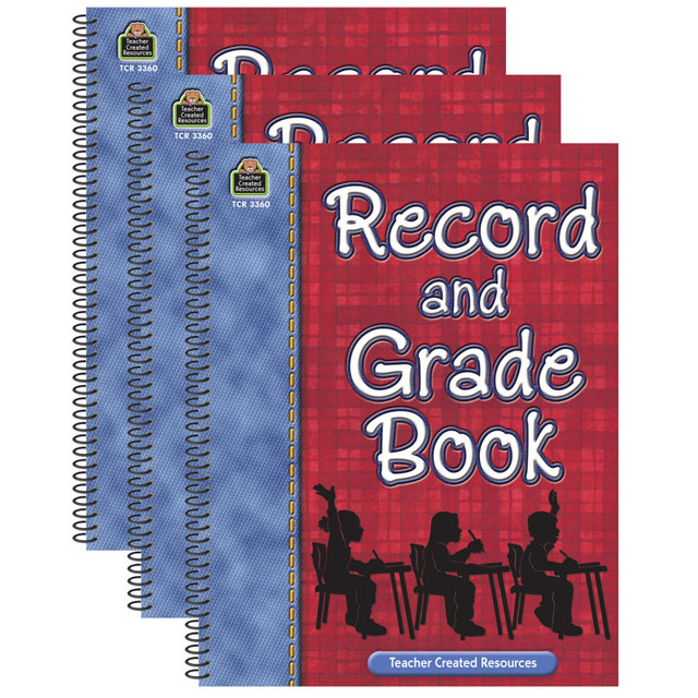TEACHER CREATED RESOURCES Teacher Created Resources® Record & Grade Book, Pack of 3