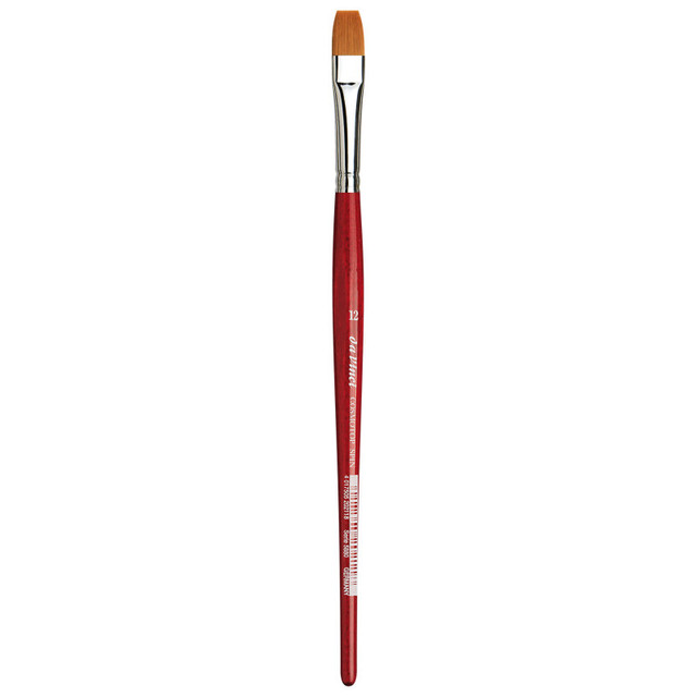 GREGORY DANIELS FINE ARTS INC da Vinci COSMOTOP-SPIN Silkpainting Brush, Synthetic, Watercolor, Flat, Size 12