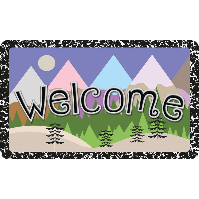 ASHLEY PRODUCTIONS Ashley Productions® The Original Fun Mat™, Welcome Mat, 18" x 30", Magic Mountains Welcome
