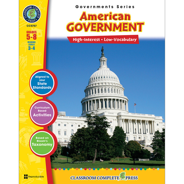 CLASSROOM COMPLETE PRESS Classroom Complete Press American Government Resource Book, Grade 5-8