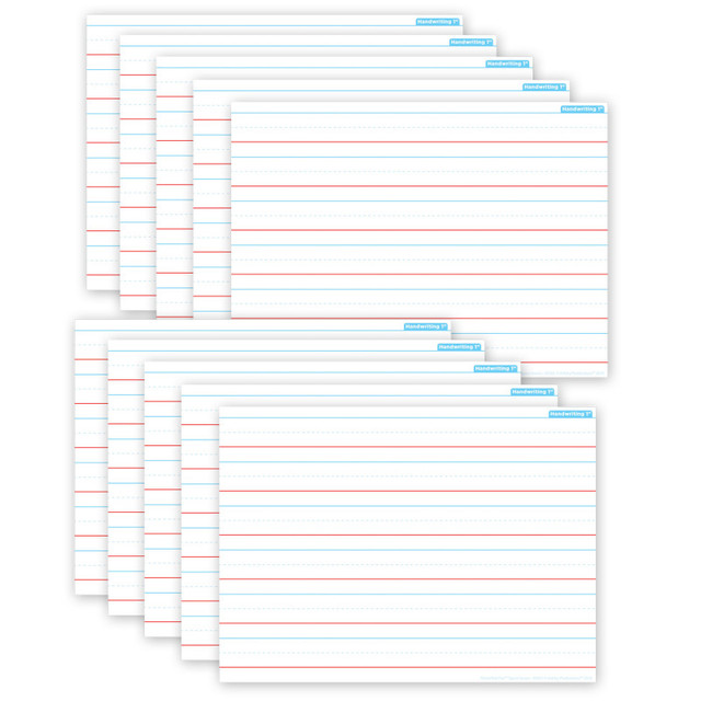 ASHLEY PRODUCTIONS Ashley Productions® Smart Poly® PosterMat Pals™ Space Savers, 13" x 9-1/2", Handwriting 1", Pack of 10