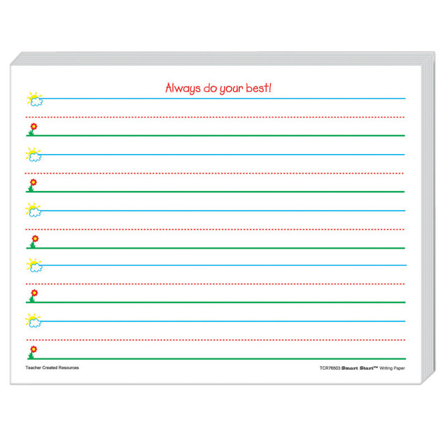 TEACHER CREATED RESOURCES Teacher Created Resources® Smart Start K-1 Writing Paper: 360 Sheets