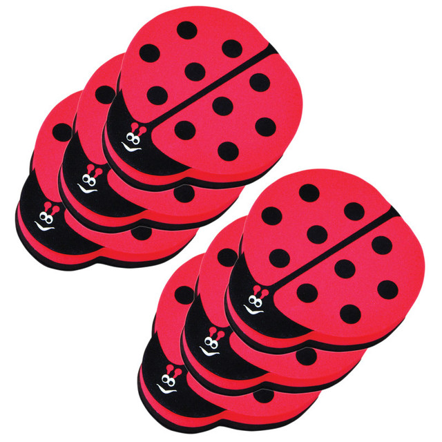 ASHLEY PRODUCTIONS Ashley Productions® Magnetic Whiteboard Eraser, Ladybug, Pack of 6