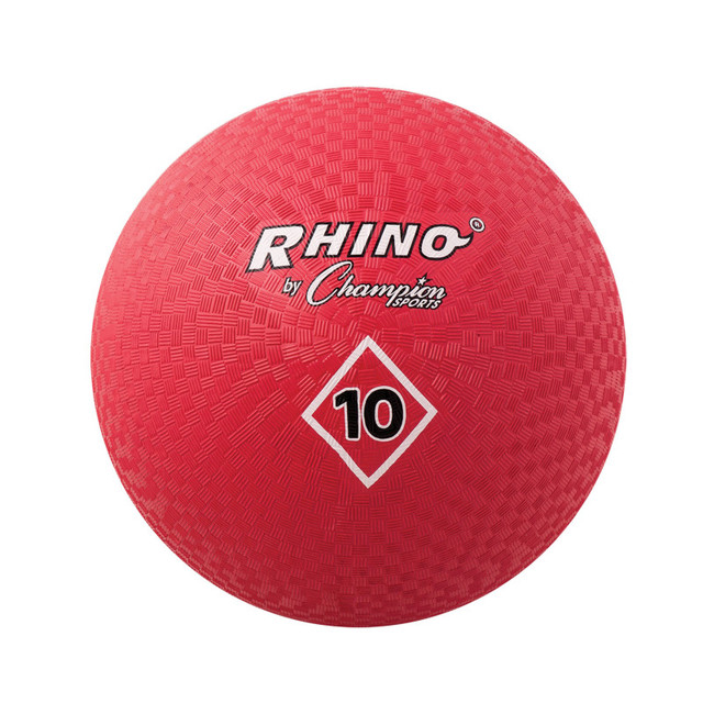 CHAMPION SPORTS Champion Sports Playground Ball, 10", Red