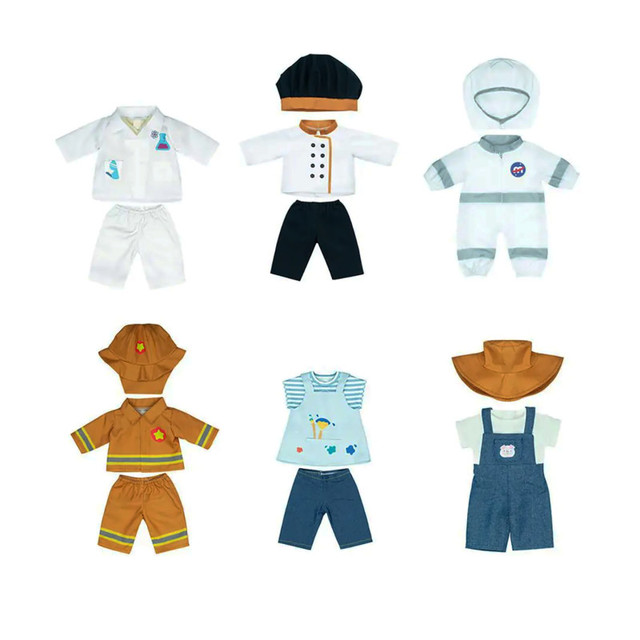 MINILAND EDUCATIONAL CORPORATION Miniland Doll Clothing Set, 15", Set of 6 Professions