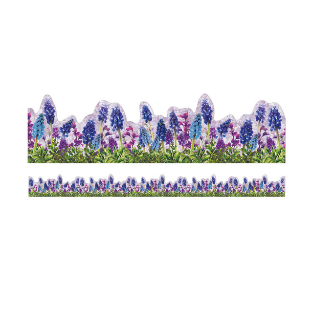 EUREKA Eureka® Curiosity Garden Die-Cut Floral Extra Wide Deco Trim®, 37 Feet