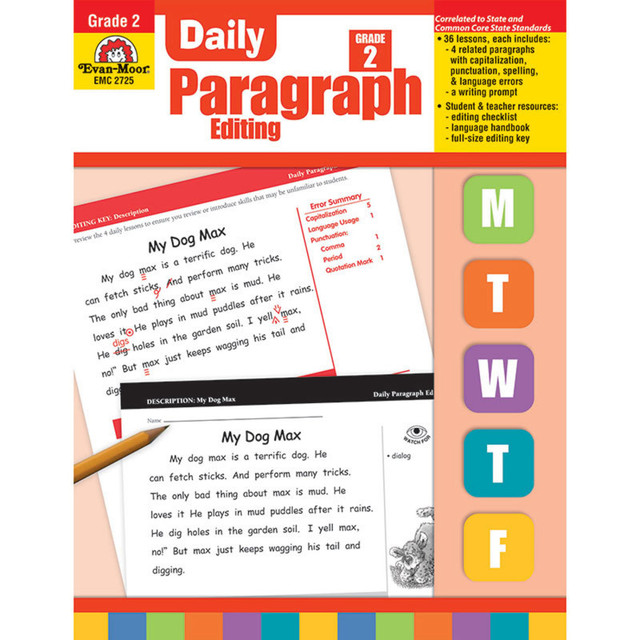 CARSON DELLOSA EDUCATION Evan-Moor Educational Publishers Daily Paragraph Editing Book, Grade 2