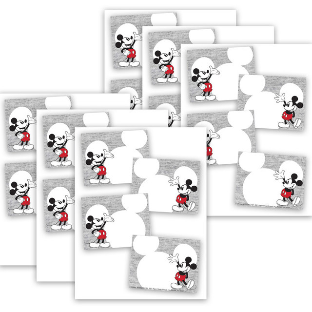 EUREKA Eureka® Mickey Mouse® Throwback Self-Adhesive Name Tags, 40 Per Pack, 6 Packs