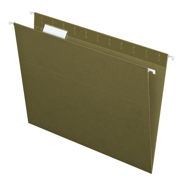 TOPS PRODUCTS Pendaflex® Recycled Hanging Folders, Letter Size, Standard Green, 1/5 Cut, Box of 25