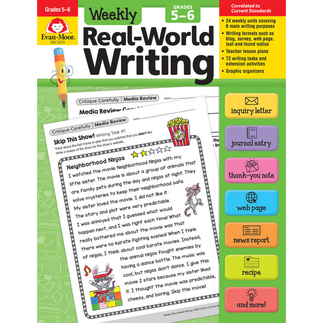 CARSON DELLOSA EDUCATION Evan-Moor Educational Publishers Real World Writing Grades 5-6