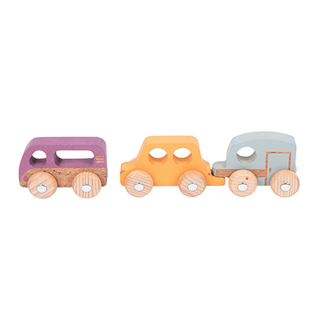 LEARNING ADVANTAGE TickiT® Rainbow Wooden Adventure Vehicles - Set of 3