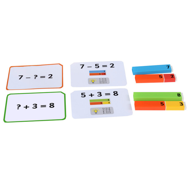 POLYDRON Educational Advantage Connecting Number Rods Work Cards