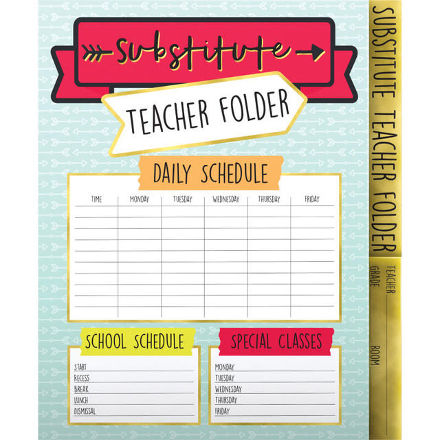 CARSON DELLOSA EDUCATION Carson Dellosa Education Aim High Substitute Teacher Folder