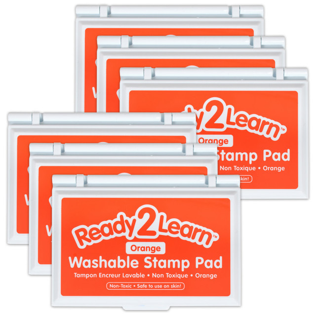 LEARNING ADVANTAGE READY 2 LEARN™ Washable Stamp Pad - Orange - Pack of 6